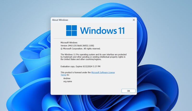 Windows 11 24H2 has made its first appearance.