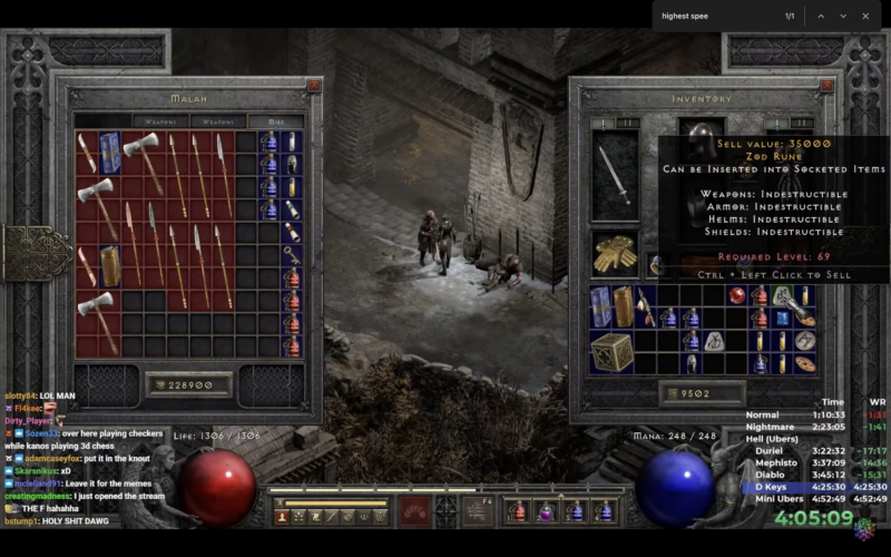 Diablo II streamer discovers extremely rare item drop, sells it for fun