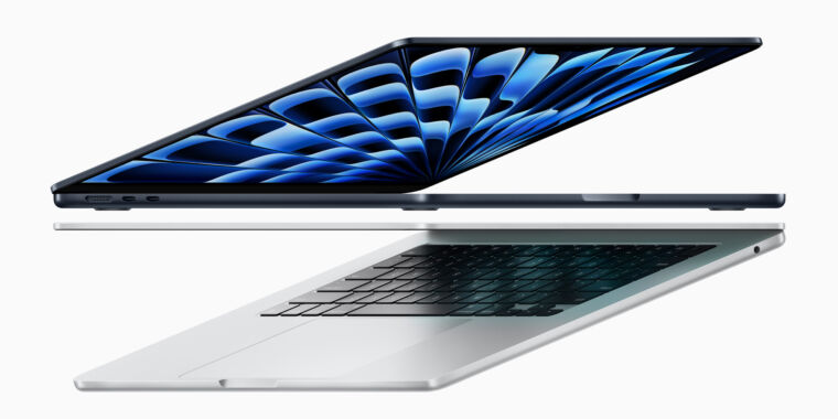 Apple actualise les MacBook Air 13 et 15 pouces avec une puce M3 plus rapide