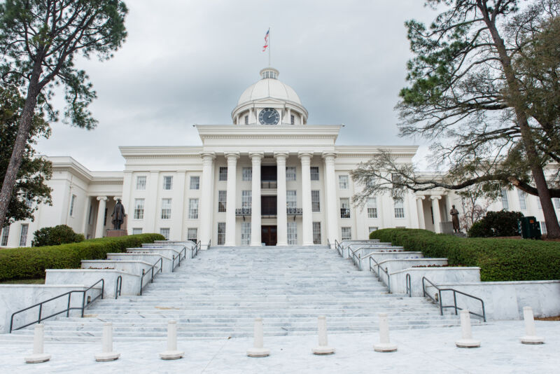 The Alabama State Capitol in Montgomery, Alabama, on Wednesday, Feb. 28, 2024.