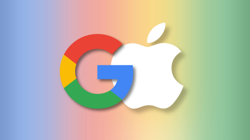 A Google and Apple logo together