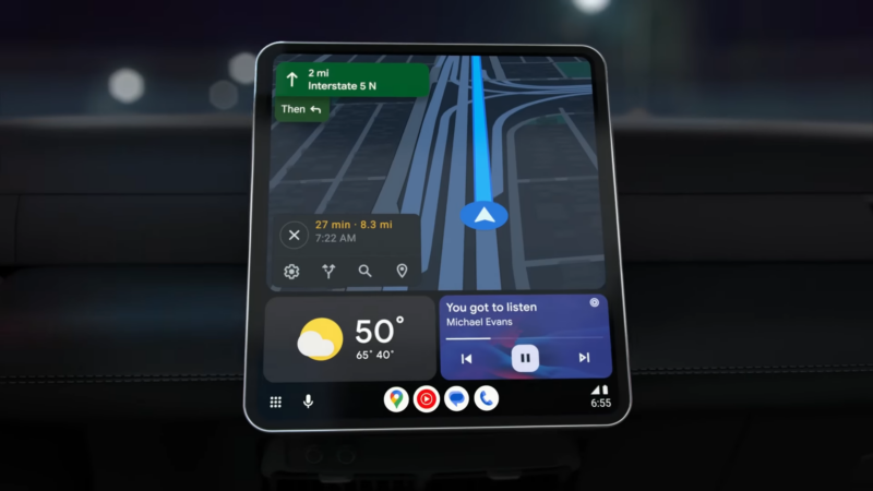 Android Auto can have giant screens like this, but limited software means you'll often still need your phone.