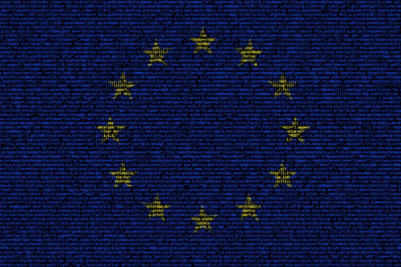Ilustración de una bandera europea compuesta de código informático