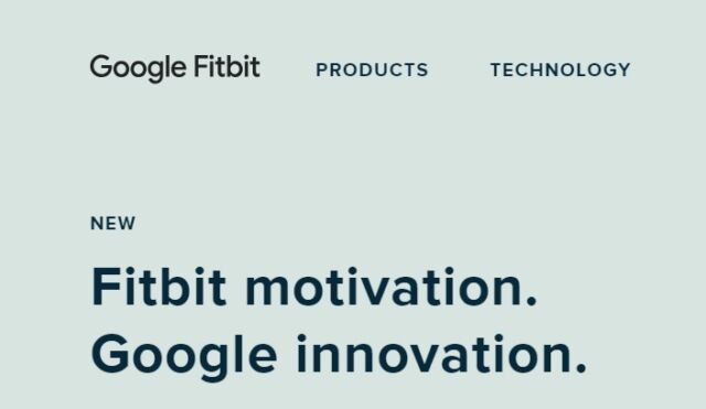 Una captura de pantalla de la página de inicio de Fitbit.