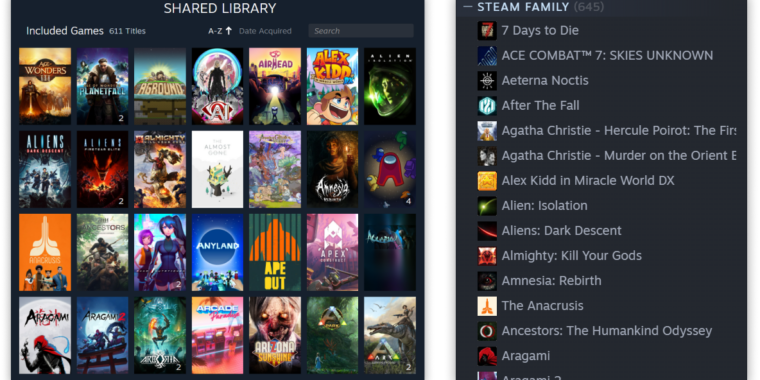 Steam Families opens up game libraries for sharing, with a few caveats