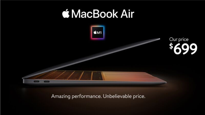 The M1 MacBook Air returns as a Walmart budget laptop.