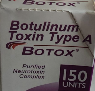 A package of counterfeit Botox. 