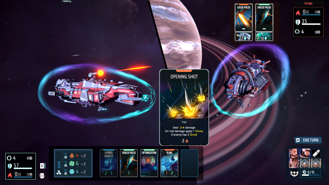 Breachway combat scene with card showing.