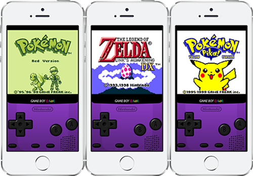 Images from the original release, circa 2014, of GBA4iOS.