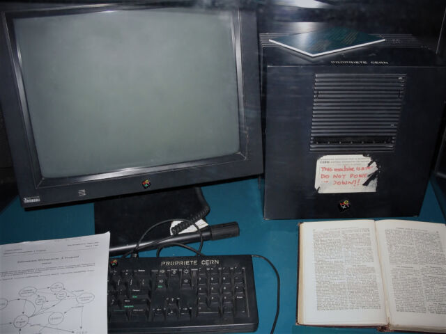 The first World Wide Web server. Don’t power down the Internet!