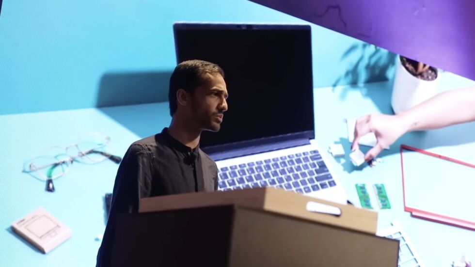 Framework founder and CEO Nirav Patel at a Framework product event in 2023.