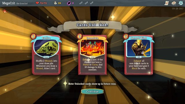 Choosing from among 3 cards in Slay the Spire