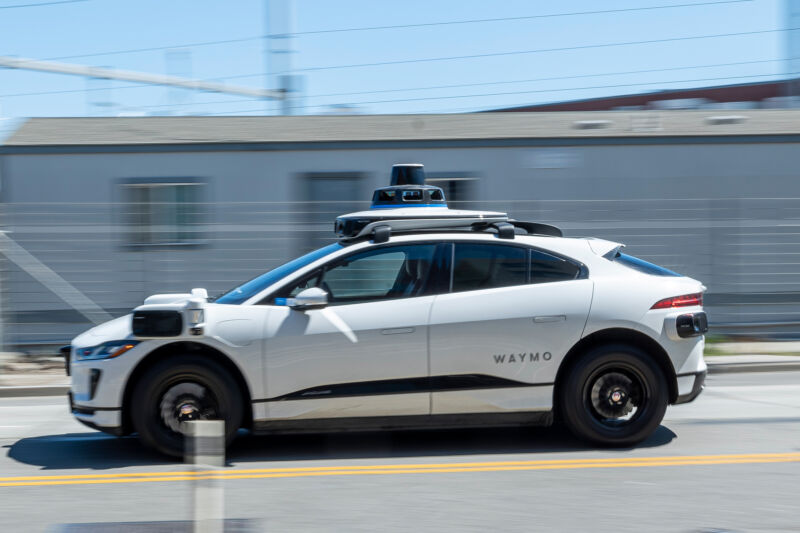 A Waymo autonomous taxi in San Francisco.