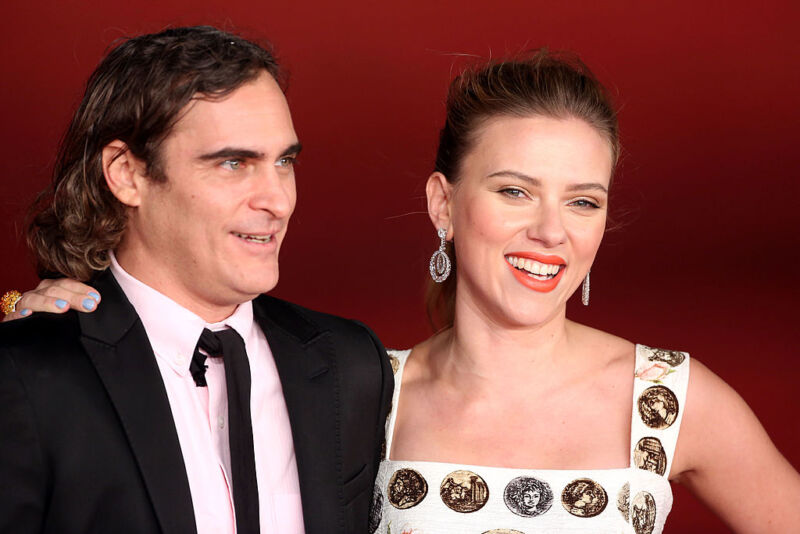 Scarlett Johansson and Joaquin Phoenix attend emHer/em premiere during the 8th Rome Film Festival at Auditorium Parco Della Musica on November 10, 2013, in Rome, Italy.  