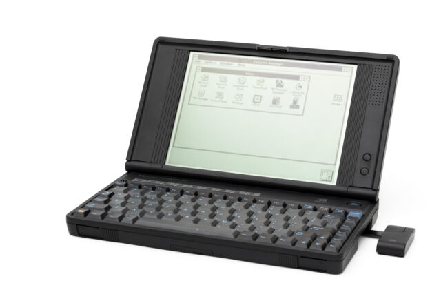 HP's OmniBook 300 came with 2MB of memory and weighed 2.9 lbs.