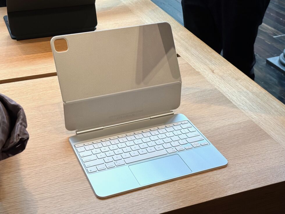 The iPad Pro's Magic Keyboard, which only works with the new iPad Pros.