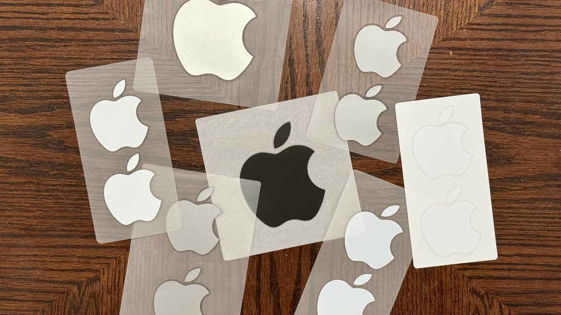 Appleのシール iPhone Deco りんごマークの周りに貼るステッカー for SE/5S/5C/5