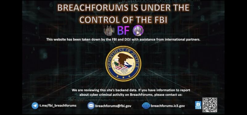 BreachForums, an online bazaar for stolen data, seized by FBI