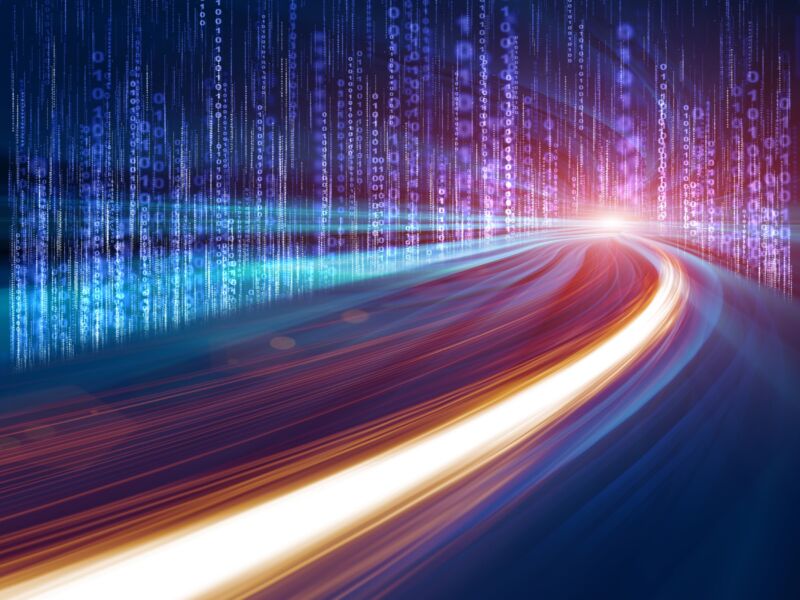 Illustration of an Internet fast lane