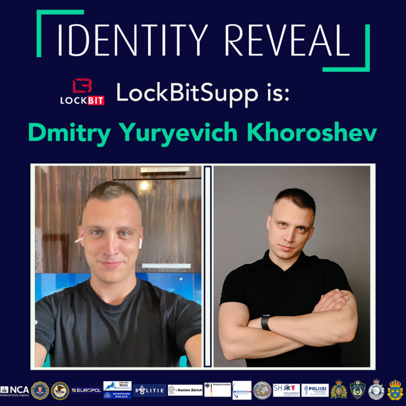 Dmitry Yuryevich Khoroshev, aka LockBitSupp