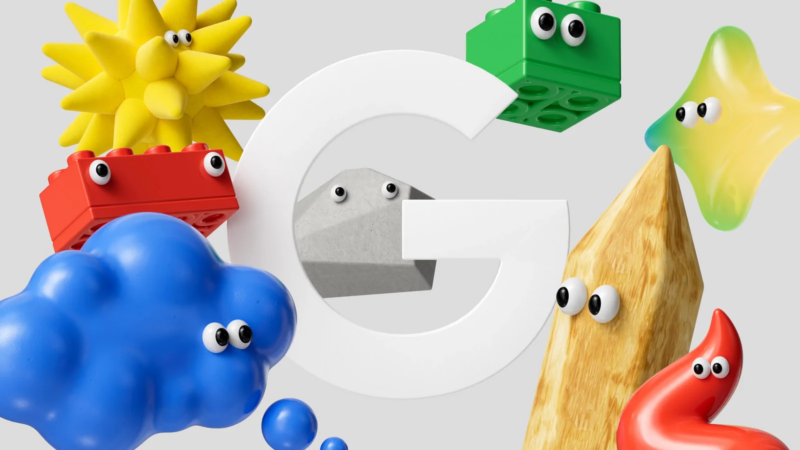 A selection of Google mascot characters created by the company.
