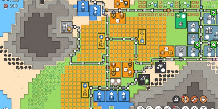 Mini Settlers est un jeu de construction de ville que vous pouvez à la fois apprécier et arrêter
