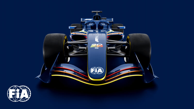 A render of a 2026 F1 car
