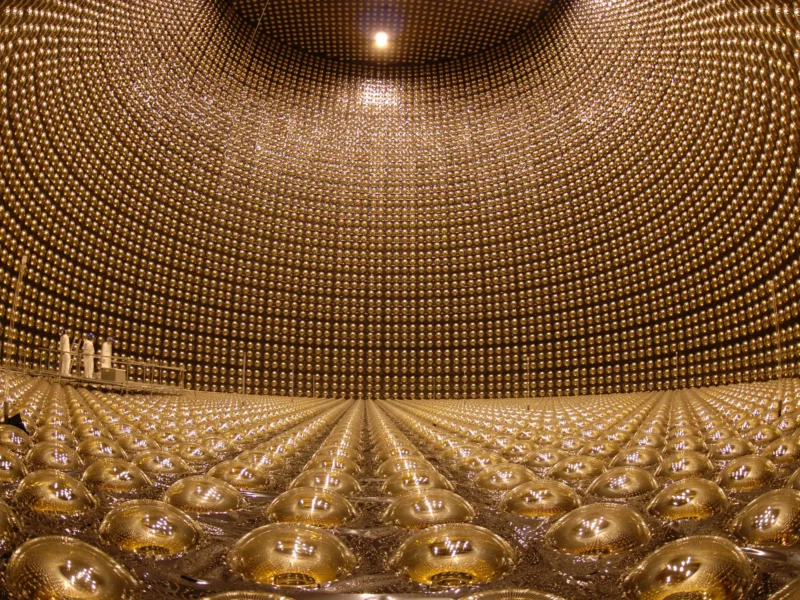 The Super-Kamiokande neutrino detector at the Kamioka Observatory in Japan.