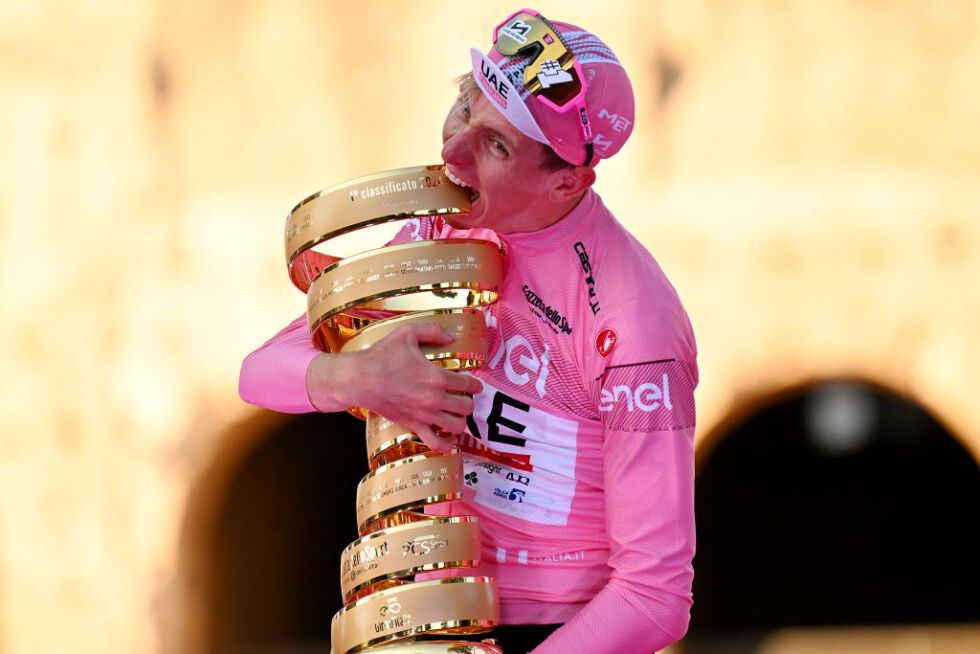 Tadej Pogacar of Slovenia and UAE Team Emirates won the Giro d'Italia in May.