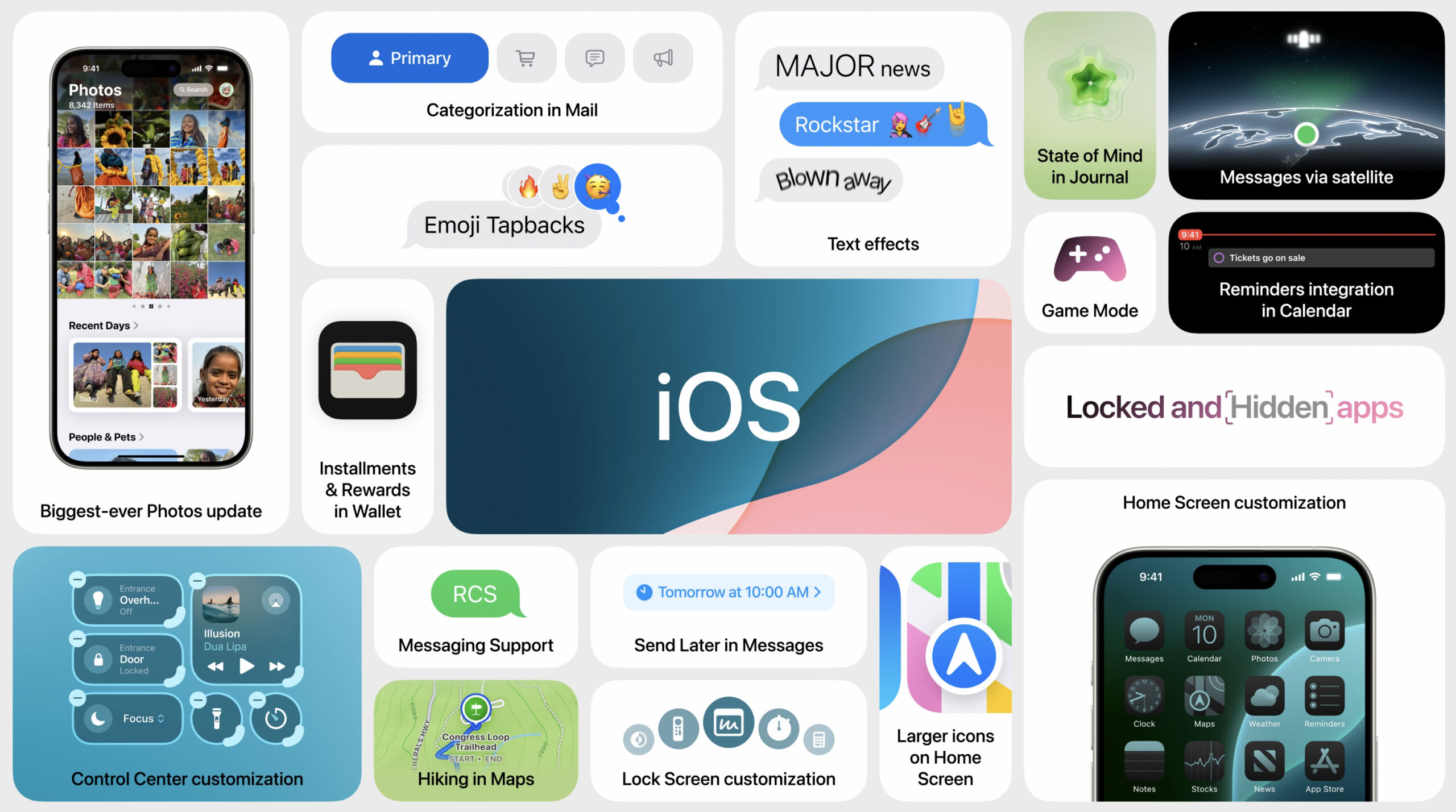 A whole bunch of little boosts to iOS 18 announced by Apple.