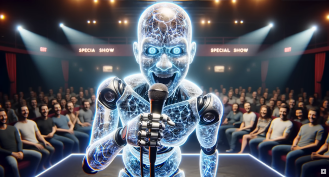 Even a mediocre human-written comedy special might seem impressive if you thought an AI wrote it.