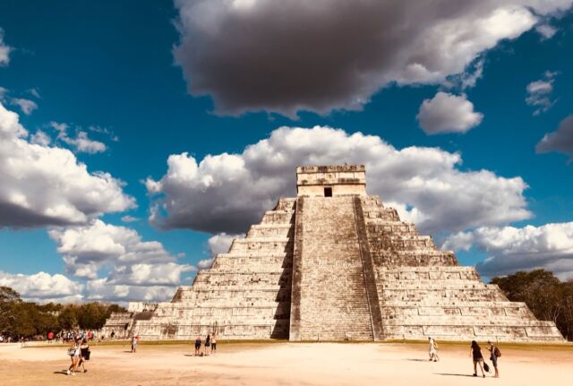 El Castillo, also known as the Temple of Kukulcan, is among the largest structures at Chichén Itzá, and its architecture reflects its far-flung political connections.