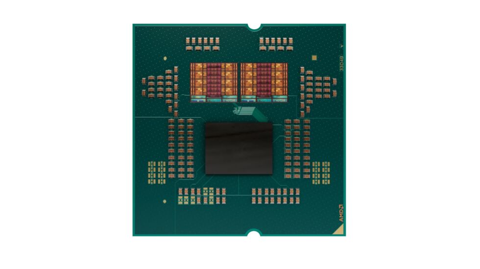 Ryzen 9000 has the same layout as the last few generations of Ryzen desktop CPU—two CPU chiplets with up to eight cores each, and an I/O die to handle connectivity. 