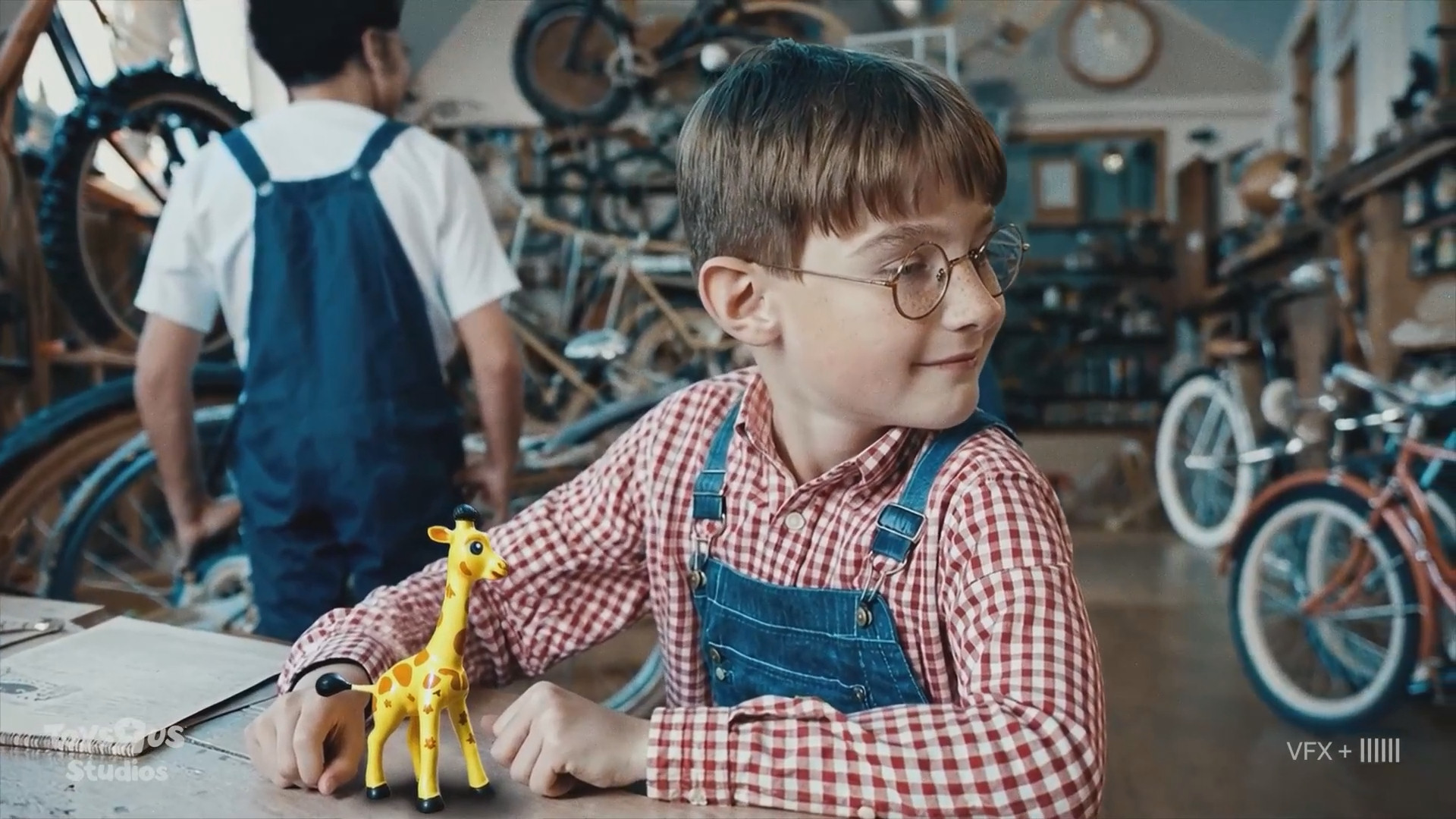 A screen capture from the partially AI-generated Toys "R" Us brand film created using Sora.