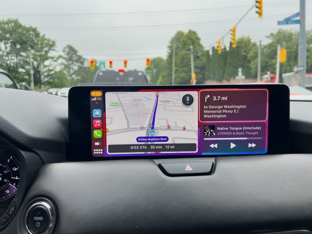 Mazda CX-90 infotainment screen showing apple carplay