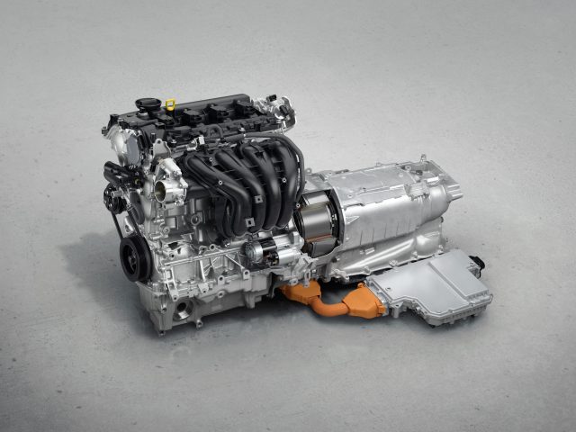 A Mazda CX-90 PHEV powertrain and transmission