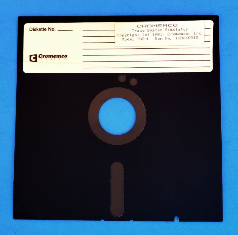An example of an 8-inch floppy disk. It's unclear which brand disks the German Navy uses. 