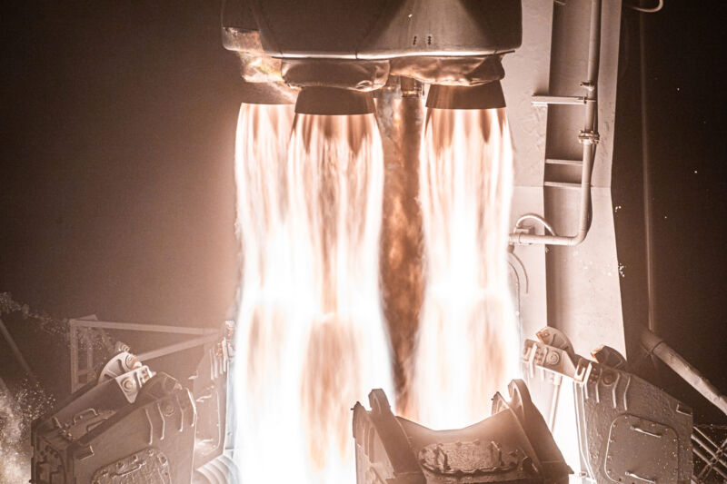 Four kerosene-fueled Reaver engines power Firefly's Alpha rocket off the pad at Vandenberg Space Force Base, California.