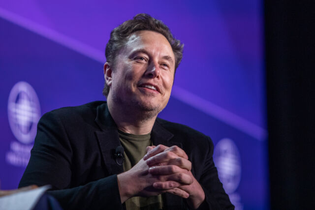 Elon Musk, owner of SpaceX and X, speaks in May at a conference in Beverly Hills, California.