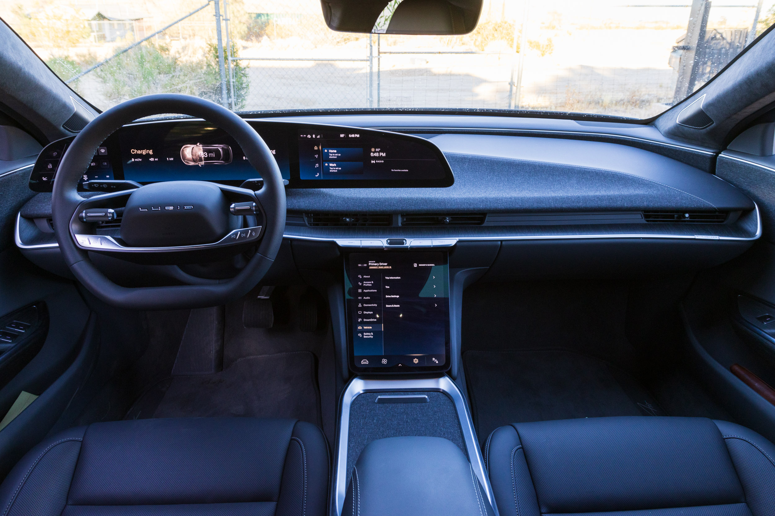 A Lucid Air interior