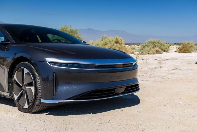 The front of a Lucid Air