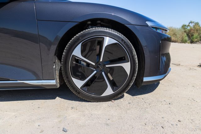A Lucid Air Pure front wheel