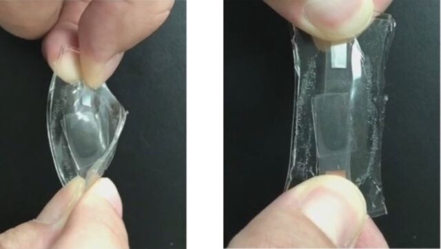 This lithium-ion battery has entirely stretchable components and stable charging and discharging capacity over time.