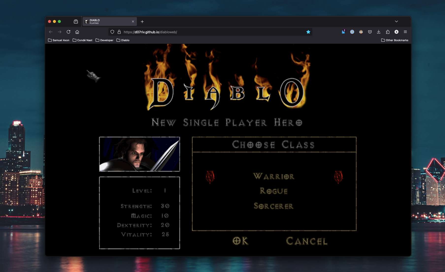 Behold, Diablo is fully playable in your browser