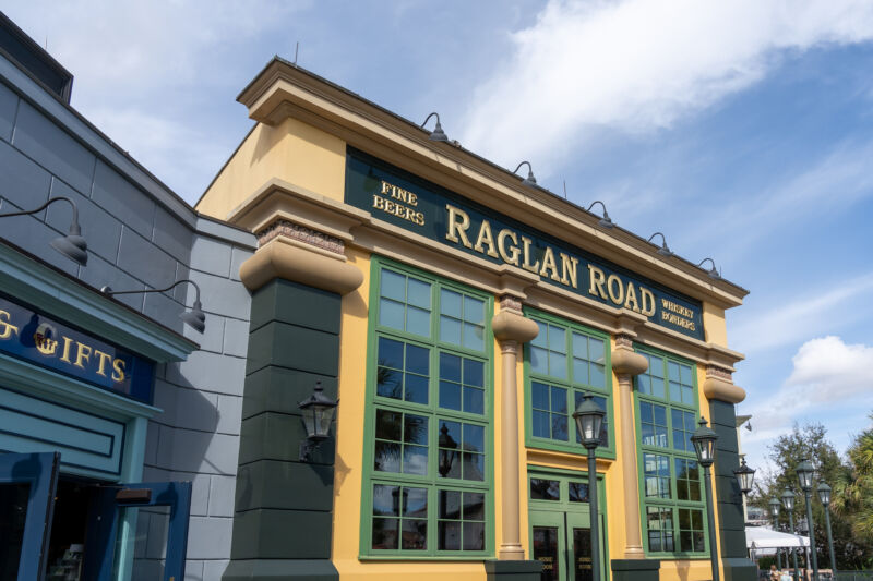 Raglan Road Irish Pub at Disney Springs in Orlando, Florida, USA.