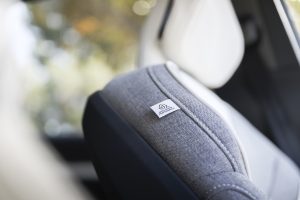 Volvo EX90 wool interior tag