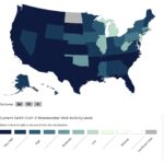 Wastewater SARS-CoV-2 levels, by state.