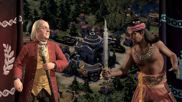 Benjamin Franklin and Ahsoka face off in the diplomacy screen