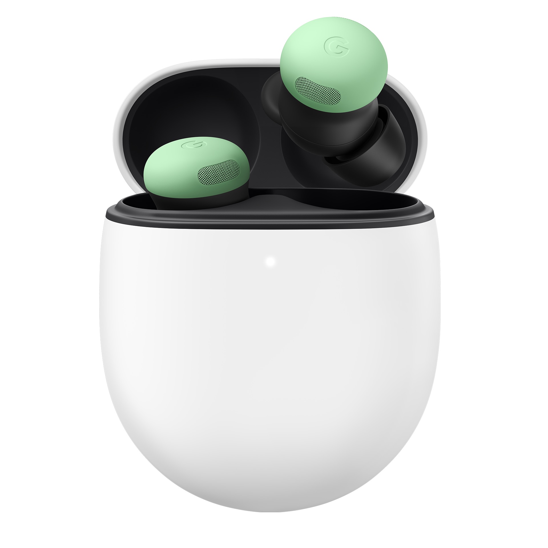 Pixel Buds Pro 2 em verde inverno.