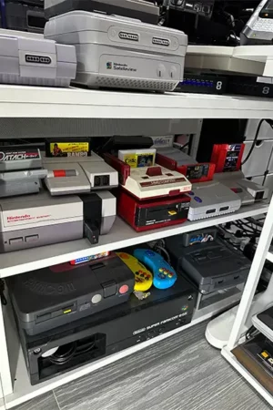 A Nintendo-heavy section of Al-Nasser's collection.